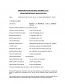 PRESUPUESTO DE ADICIONAL DE OBRA Nº 001 POR MAYORES METRADOS Y NUEVAS PARTIDAS