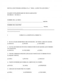 EXAMEN EXTRAORDINARIO DE REGULARIZACION. Página 1
