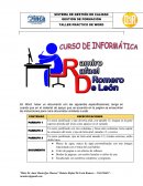 Un texto justificado y tipo de letra arial, con tamaño 12, imagen en la parte superor derecha del texto como aparece en el ejemplo.