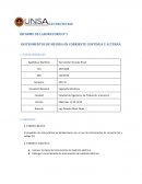 LABORATORIO DE ELECTROTECNIA INFORME DE LABORATORIO