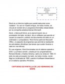 CAPTURAS DE PANTALLA DE LAS VENRANAS DE WORD