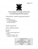 Trabajo práctico “Análisis de aguas para industrias”: