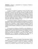 Desarrollo e implementación de Transparencia Focalizada o Transparencia Pro-activa