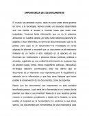 IMPORTANCIA DE LOS DOCUMENTOS