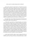 ¿El por qué de la conducta humana frente al ambiente?