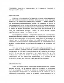 Desarrollo e implementación de Transparencia Focalizada o Transparencia Pro-activa. Página 1