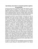 Aprendizaje y desarrollo: la concepción genético-cognitiva del aprendizaje