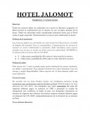 HOTEL JALOMOT TERMINOS Y CONDICIONES