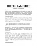 HOTEL JALOMOT TERMINOS Y CONDICIONES