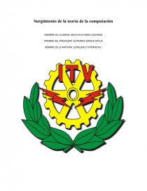 Surgimiento de la teoría de la computación. Página 1