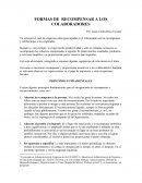 FORMAS DE RECOMPENSAR A LOS COLABORADORES