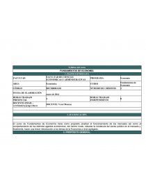 Syllabus del curso FUNDAMENTOS DE ECONOMÍA. Página 1