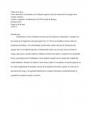 Tema de Como disminuir los accidentes en la industria agrícola, área de mantención de equipos fijos