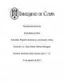 Reporte de lectura y conclusión crítica