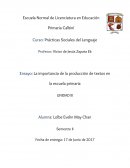 La importancia de la producción textos en la escuela primaria
