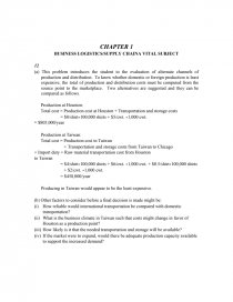 BUSINESS LOGISTICS/SUPPLY CHAINA VITAL SUBJECT. Página 1