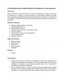 Procedimiento para la determinación de asfaltenos en hidrocarburos.