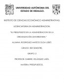 EL PRESUPUESTO EN LA ADMINISTRACION DE LA ORGANIZACIÓN UNIVERSITARIA