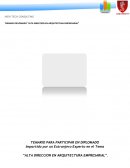 TEMARIO DIPLOMADO “ALTA DIRECCION EN ARQUITECTURA EMPRESARIAL”