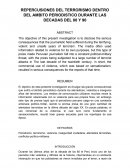 REPERCUSIONES DEL TERRORISMO DENTRO DEL AMBITO PERIODISTICO DURANTE LAS DECADAS DEL 80 Y 90