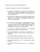REQUISITOS Y CONDICONES PARA ARRENDAMIENTO