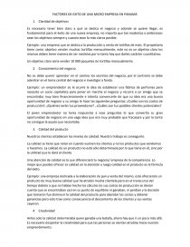 FACTORES DE EXITO DE UNA MICRO EMPRESA EN PANAMÁ. Página 1