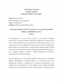 DISCUSION ENTRE LA CIENCIA NATURAL Y LA CULTURAL, ESTUDIOS SOBRE LAS MEMORIA DEL AGUA