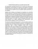 Auditoría Financiera. Más que una opinión sobre las cifras