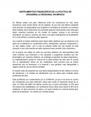 INSTRUMENTOS FINANCIEROS DE LA POLÍTICA DE DESARROLLO REGIONAL EN MÉXICO