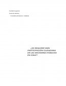 PARTICIPACIÓN CIUDADANA EN LAS DECISIONES PÚBLICAS EN CHILE