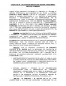 CONTRATO DE LOCACION DE SERVICIO EN GESTION FINANCIERA Y PAGO DE COMISION