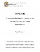 Programa de habilidades comunicativas escritas para ciencias, artes y humanidades