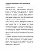 173 aniversario de la independencia nacional