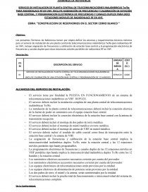 “CONSTRUCCION DE RESERVORIOS EN EL SECTOR CERRO BLANCO “. Página 1