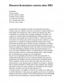 Discurso licenciatura cuartos años 2002