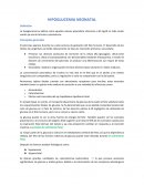 HIPOGLUCEMIA NEONATAL Definición