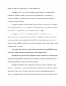 TIPOS DE INVESTIGACION Y SUS CARACTERISTICAS