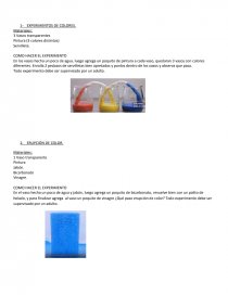 EXPERIMENTOS DE COLORES. Página 1