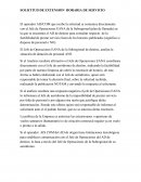 SOLICITUD DE EXTENSION HORARIA DE SERVICIO