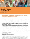 Emergencia en Manabi 2016