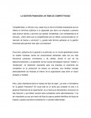 LA GESTIÓN FINANCIERA UN TEMA DE COMPETITIVIDAD
