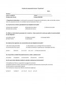 Prueba comprensión lectora "El perfume"