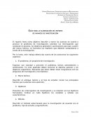 Guía para la elaboración del reporte de avances de investigación