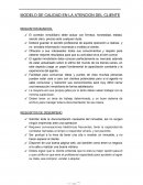 MODELO DE CALIDAD EN LA ATENCION DEL CLIENTE