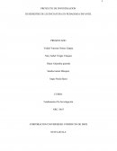 PROYECTO DE INVESTIGACIÓN III SEMESTRE DE LICENCIATURA EN PEDAGOGIA INFANTIL