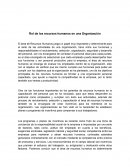 Rol de los recursos humanos en una Organización