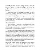 Clase inaugural al Curso de Ingreso 2013 de la Universidad Nacional de Lanus