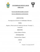Registro y Observación de Conducta de Personas “Normales” y “Anormales”