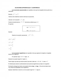 ECUACIONES EXPONENCIALES Y LOGARÍTIMICAS. Página 1