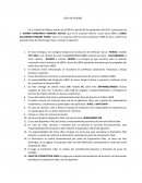 Acta de hechos: Entrega-recepción de vehículo y dispositivos para servicio Uber